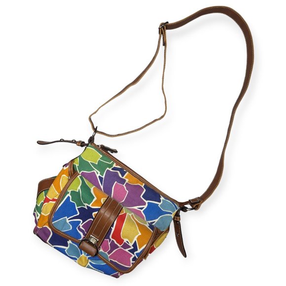 Rosetti Flowers Shoulder Bag with Faux Leather Adjustable Strap - Picture 1 of 13